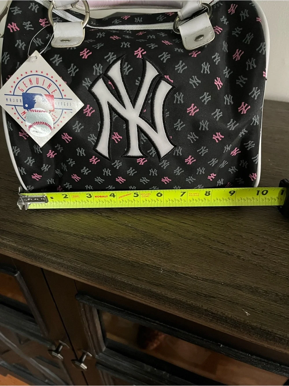 Black & Pink Logo Satchel Bag